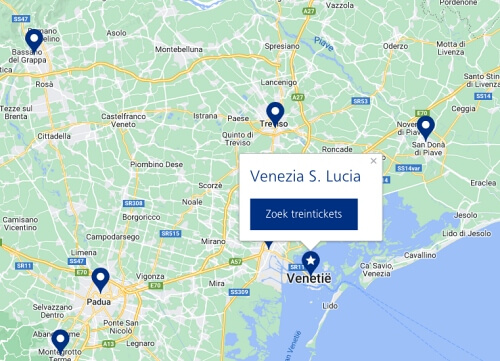 Trein naar Venetie