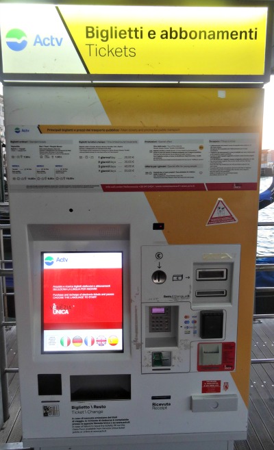 Ticketmachine Venetië Vliegveld