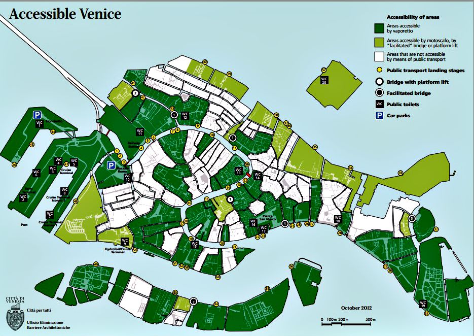 Ik help je... Gewoon met je Rolstoel in Venetie! Wees niet bang voor de Bruggen, ruim 70% van de stad heeft Routes voor Rolstoelgebruikers